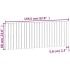 Cabecero de cama de pared madera maciza de pino 159,5x3x60