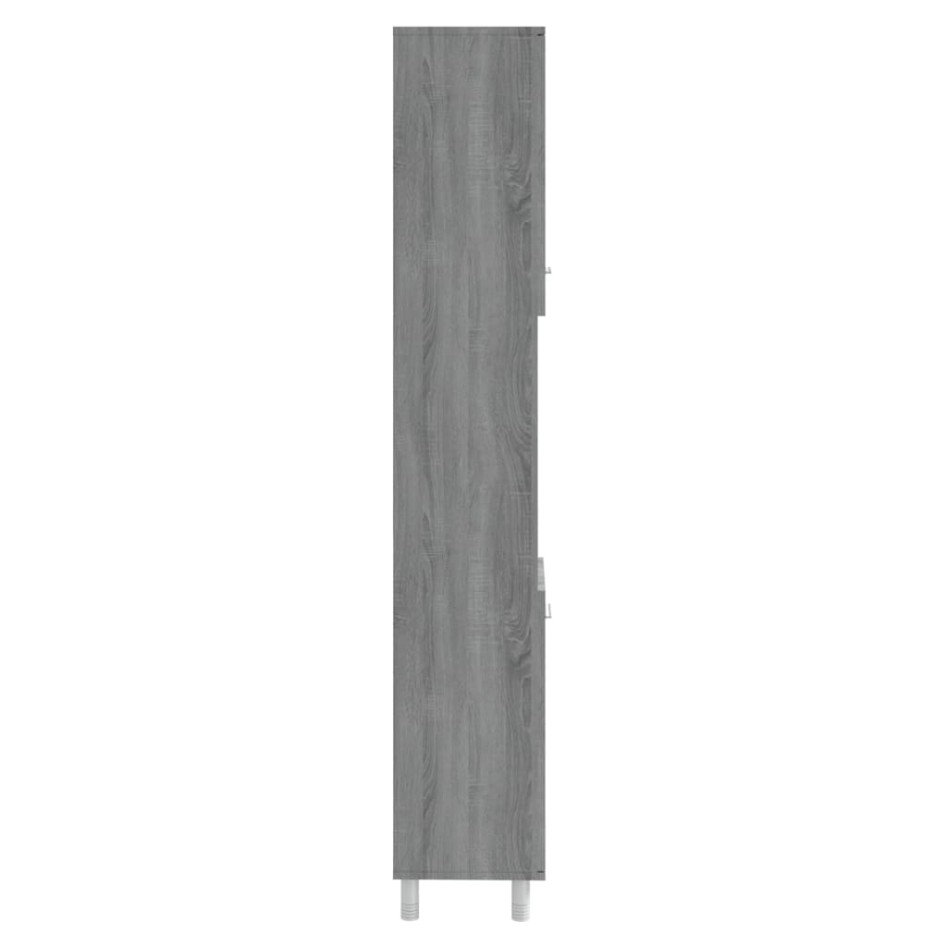 Armario de baño madera contrachapada gris Sonoma 30x30x179