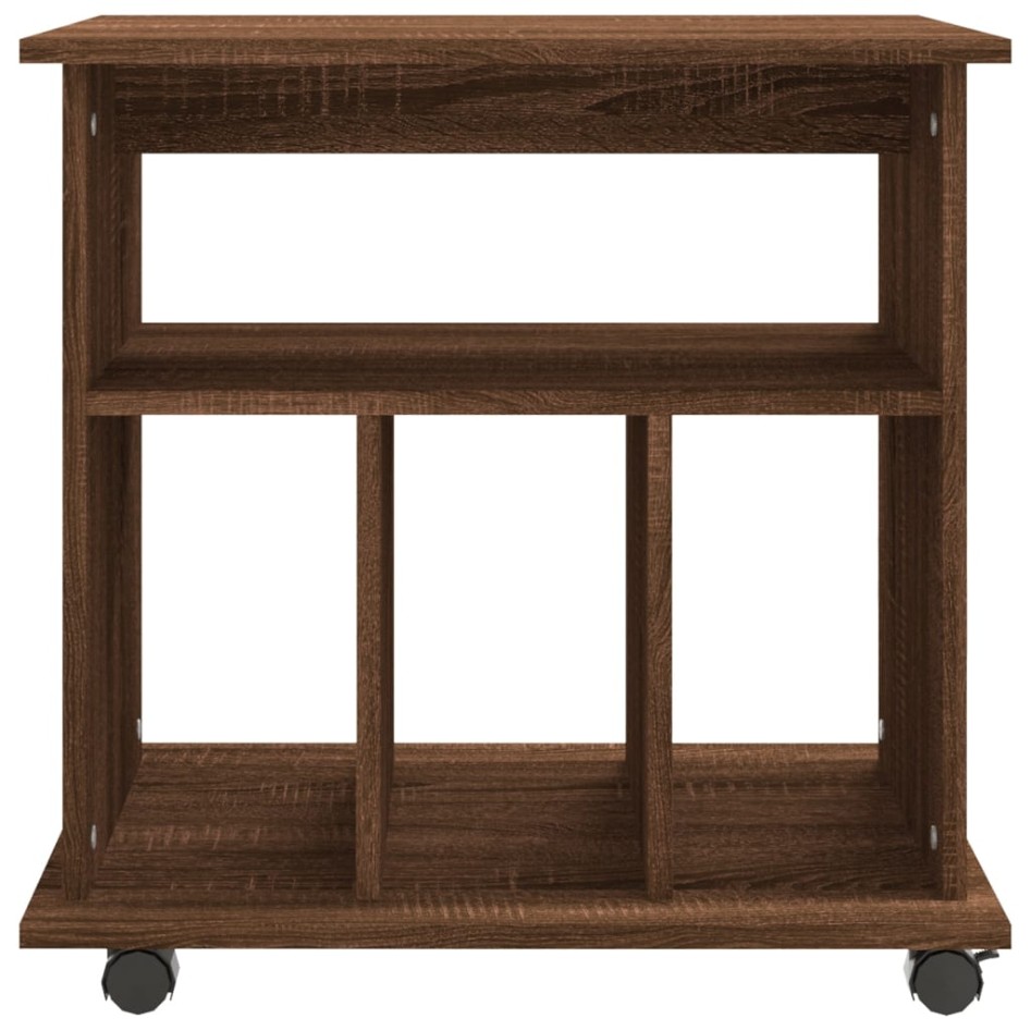 Armario con ruedas madera contrachapada marrón roble