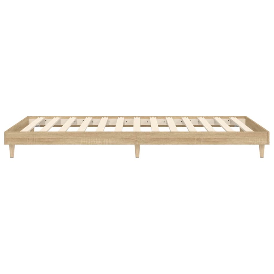 Estructura de cama sin colchón madera roble Sonoma 75x190