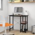 Escritorio para ordenador de MDF y metal negro 80x40x72