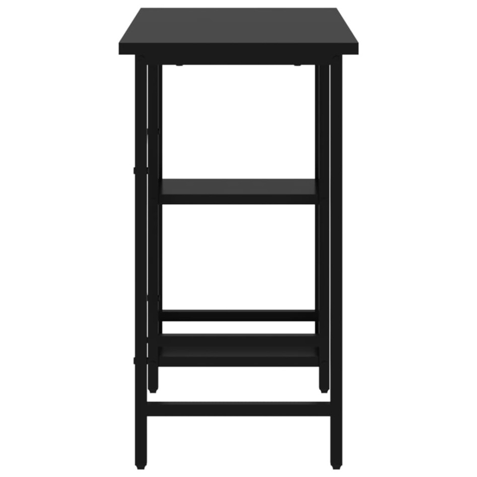 Escritorio para ordenador de MDF y metal negro 80x40x72