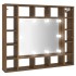 Mueble con espejo y LED marrón roble 91x15x76,5