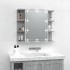 Mueble con espejo y LED color gris Sonoma 70x16,5x60