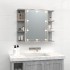 Mueble con espejo y LED color gris Sonoma 70x16,5x60