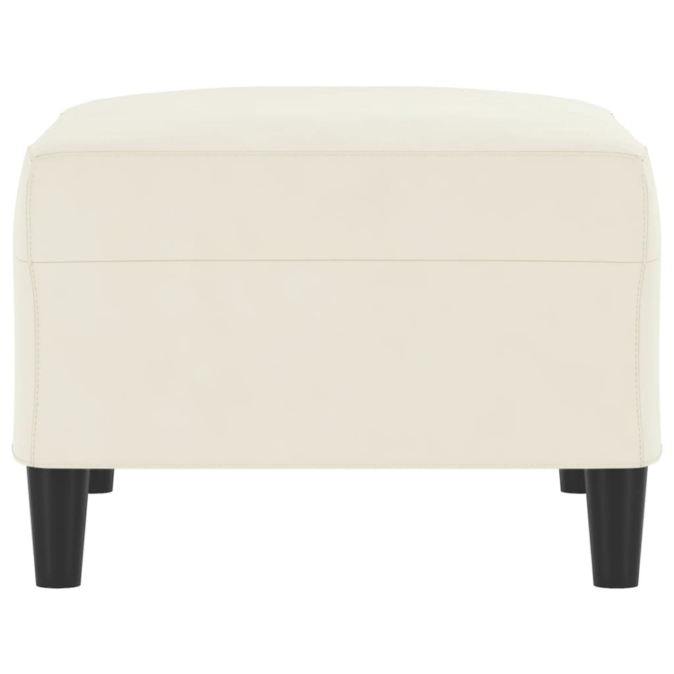 Reposapiés de terciopelo crema 70x55x41