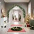Guirnalda de Navidad decorada con bolas y luces LED 10