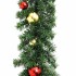 Guirnalda de Navidad decorada con bolas y luces LED 10