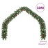 Guirnalda de Navidad decorada con bolas y luces LED 10