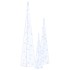 Set de cono de luz LED decorativo acrílico azul