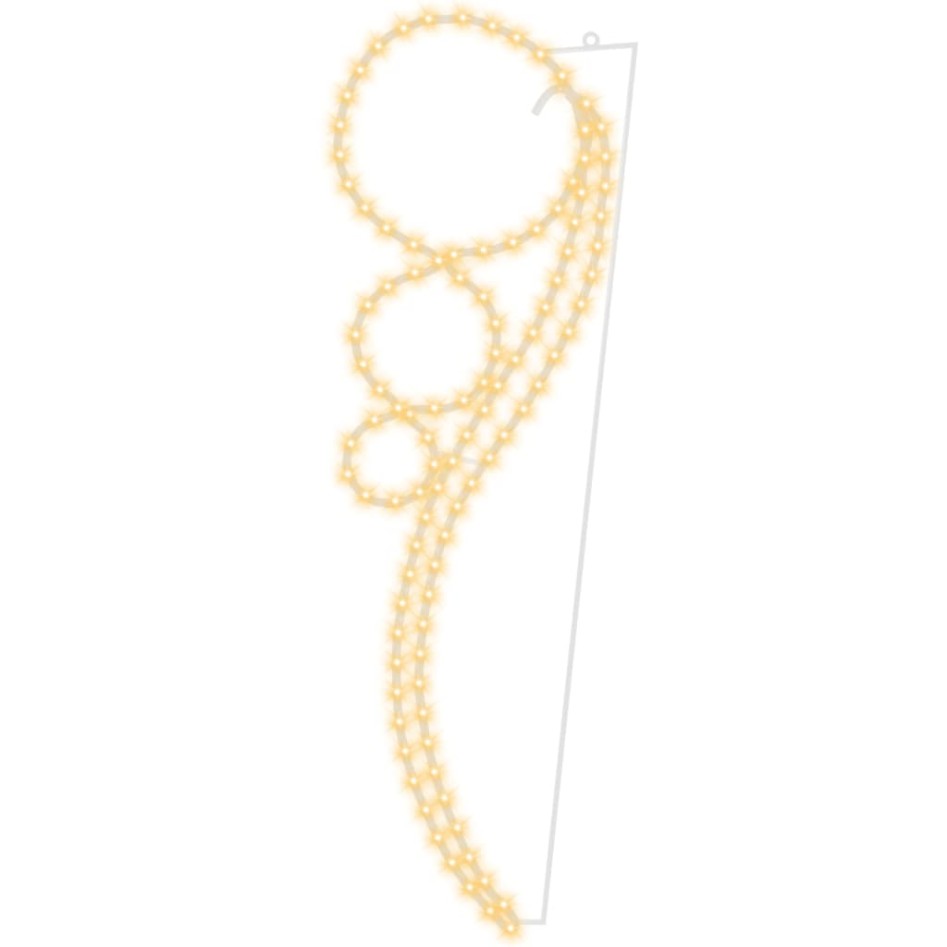 Tira de luces forma de bola 2 pzas blanco cálido