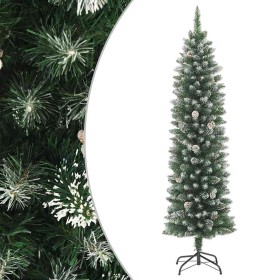 Árbol de Navidad artificial estrecho con soporte PVC 180