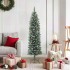 Árbol de Navidad artificial estrecho con soporte PVC 180
