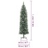 Árbol de Navidad artificial estrecho con soporte PVC 180