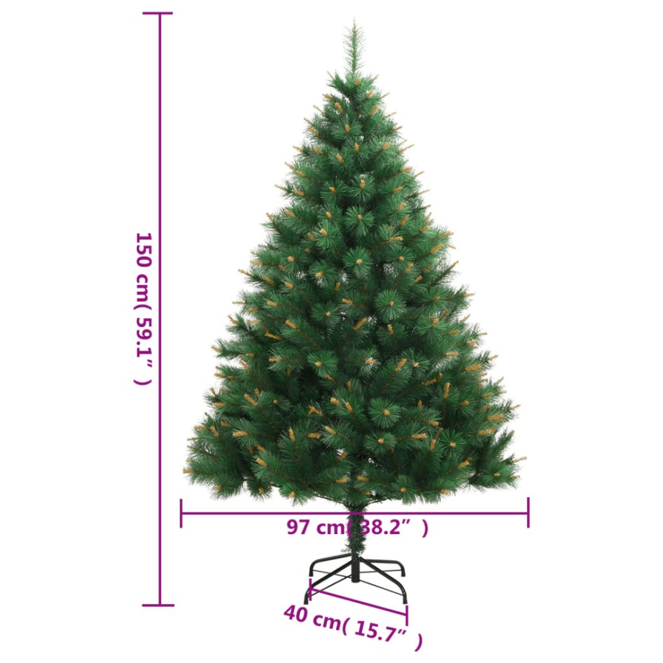 Árbol de Navidad artificial con bisagras y soporte 150