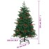 Árbol de Navidad artificial con piñas y bayas 150
