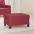 Reposapiés de cuero sintético rojo tinto 70x55x41