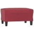 Reposapiés de cuero sintético rojo tinto 70x55x41