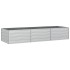 Arriate de acero galvanizado plateado 240x80x45