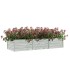Arriate de acero galvanizado plateado 240x80x45