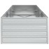 Arriate de acero galvanizado plateado 240x80x45