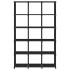 Estantería de 15 cubos de tela negro 103x30x175,5