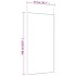 Espejo de puerta cristal y aluminio negro 50x100