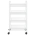 Carrito de cocina 4 niveles hierro blanco 46x26x85