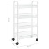 Carrito de cocina 4 niveles hierro blanco 46x26x85