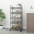 Carrito de cocina 5 niveles hierro gris 46x26x105