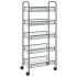 Carrito de cocina 5 niveles hierro gris 46x26x105