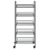 Carrito de cocina 5 niveles hierro gris 46x26x105