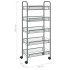 Carrito de cocina 5 niveles hierro gris 46x26x105