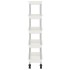 Carrito de cocina 5 niveles hierro y ABS blanco 42x29x128