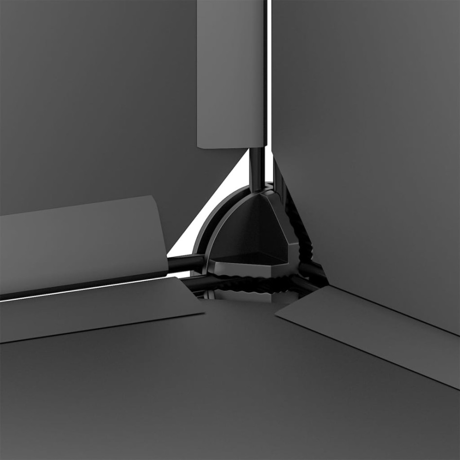 Jaula para animales pequeños negro PP y acero 142x74x93