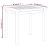 Mesa auxiliar de madera maciza de teca 45x45x45