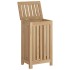 Cesto de la ropa sucia madera maciza de teca 35x25x60