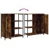 Aparador de madera de ingeniería roble ahumado 70x30x80
