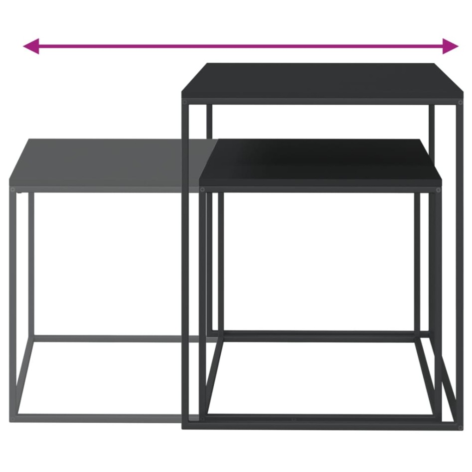 Juego de mesas de centro 2 uds madera de ingeniería y