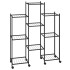 Soporte para flores con ruedas hierro negro 83x25x100