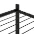 Soporte para flores con ruedas hierro negro 83x25x100