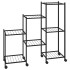 Soporte para flores con ruedas hierro negro 83x25x83,5