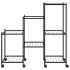Soporte para flores con ruedas hierro negro 83x25x83,5