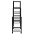 Soporte para flores con ruedas hierro negro 83x25x83,5