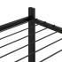 Soporte para flores con ruedas hierro negro 83x25x83,5