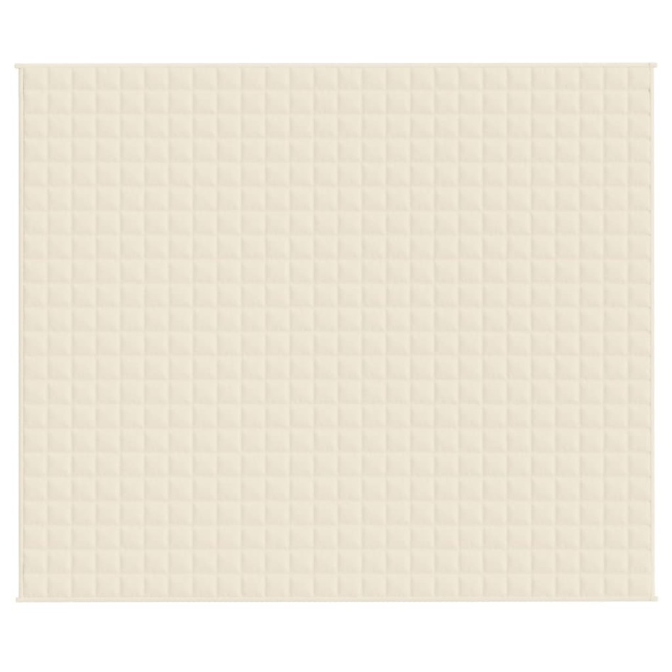 Manta con peso tela color crema claro 220x260 cm 11