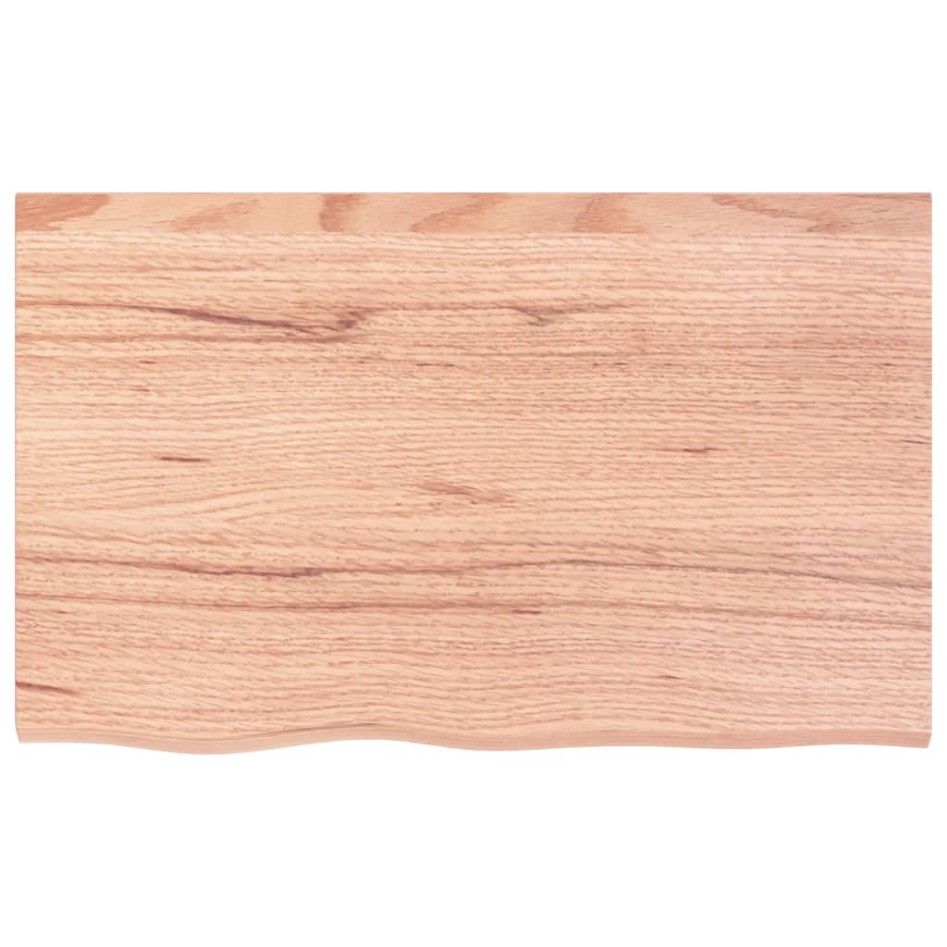 Estante pared madera roble tratada marrón claro 80x50x(2-4)