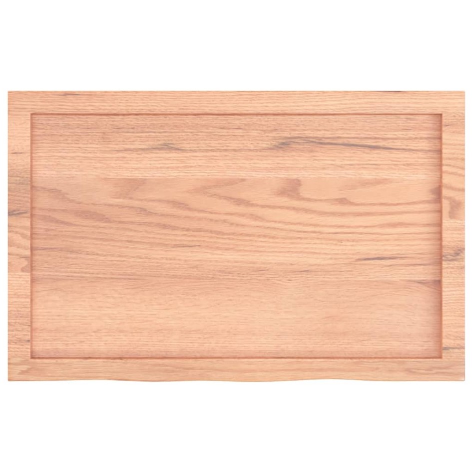 Estante pared madera roble tratada marrón claro 80x50x(2-4)
