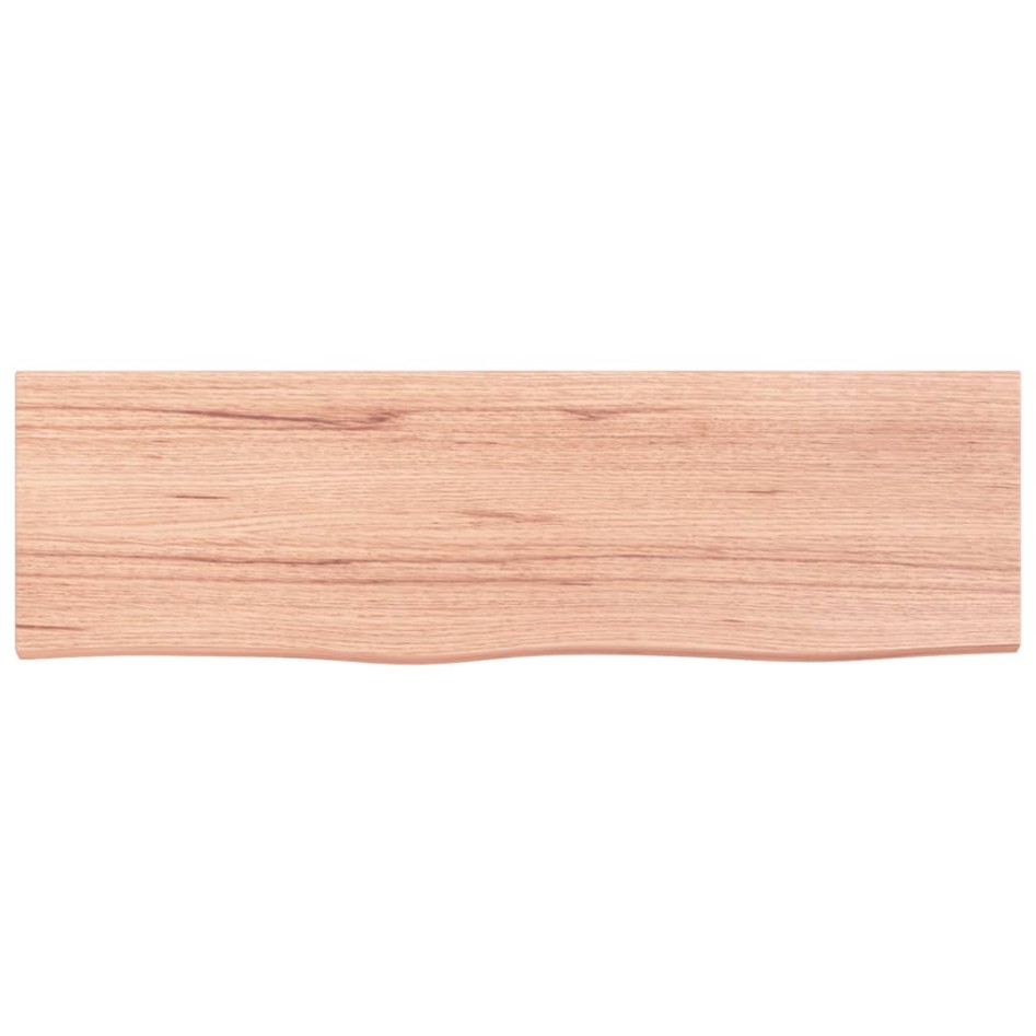 Estante pared madera roble tratada marrón claro 100x30x(2-4)