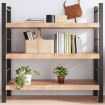Estante pared madera roble tratada marrón claro 120x50x(2-6) cm